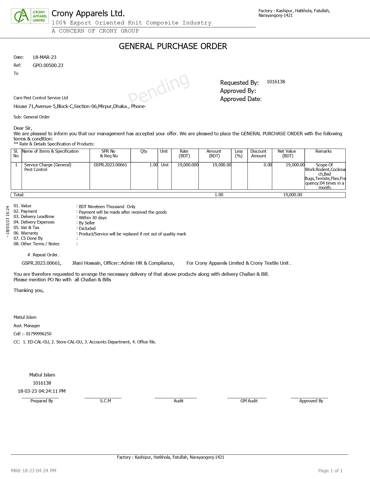 GPO.00500.23.CARE.CAL GPO.00500.23.CARE.CAL